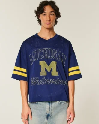 University of Michigan Wolverines grafisk fotbollströja