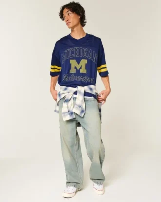 University of Michigan Wolverines grafisk fotbollströja