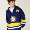 University of Michigan Wolverines grafisk hockeytröja med huva University of Michigan Wolverines grafisk hockeytröja med huva