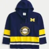 University of Michigan Wolverines grafisk hockeytröja med huva University of Michigan Wolverines grafisk hockeytröja med huva