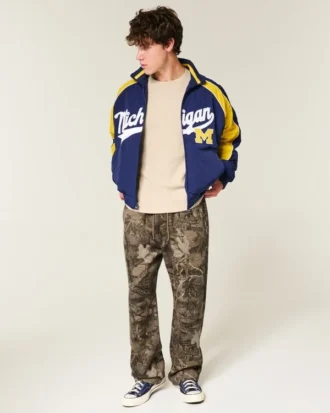 University of Michigan Wolverines grafisk vindjacka