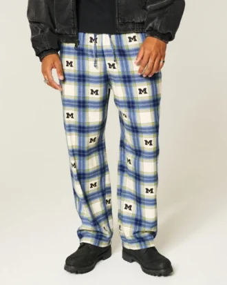 University of Michigan Wolverines grafiska flanellbyxor