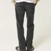 Vättade svarta raka jeans Vättade svarta raka jeans