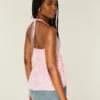 Vävd halterneck-babydoll-top Vävd halterneck-babydoll-top